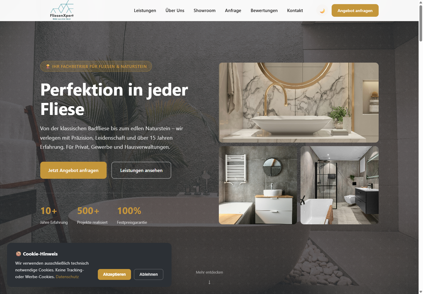 Desktop-Vorschau des Projekts FliesenXpert